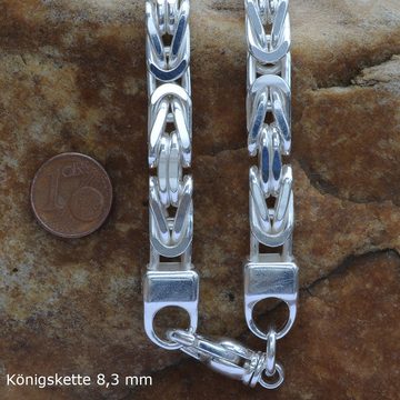 HOPLO Königskette Silberkette Königskette Länge 55cm - Breite 8,3mm - 925 Silber, Made in Germany