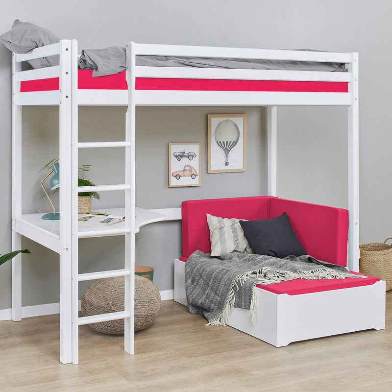 Hoppekids Hochbett ECO Dream Kinderbett mit Schreibtisch & Loungesofa