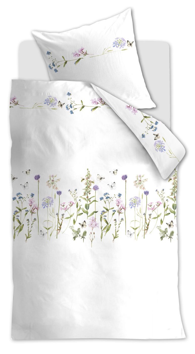 Marjolein Bastin Bettwäsche Bettwäsche DE MB Soft Bloom Multi 155x220 Bunt, Baumwolle, 1 teilig, 155 x 220 cm + 1x 80 x 80 cm