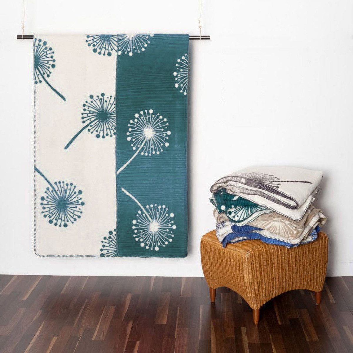 Wohndecke Pusteblume, Richter, Wendedecke aus 100% Bio Baumwolle günstig online kaufen