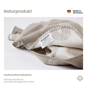 Babydecke Babydecke aus 100% Bio Baumwolle - Made in Germany, BEARFOOT