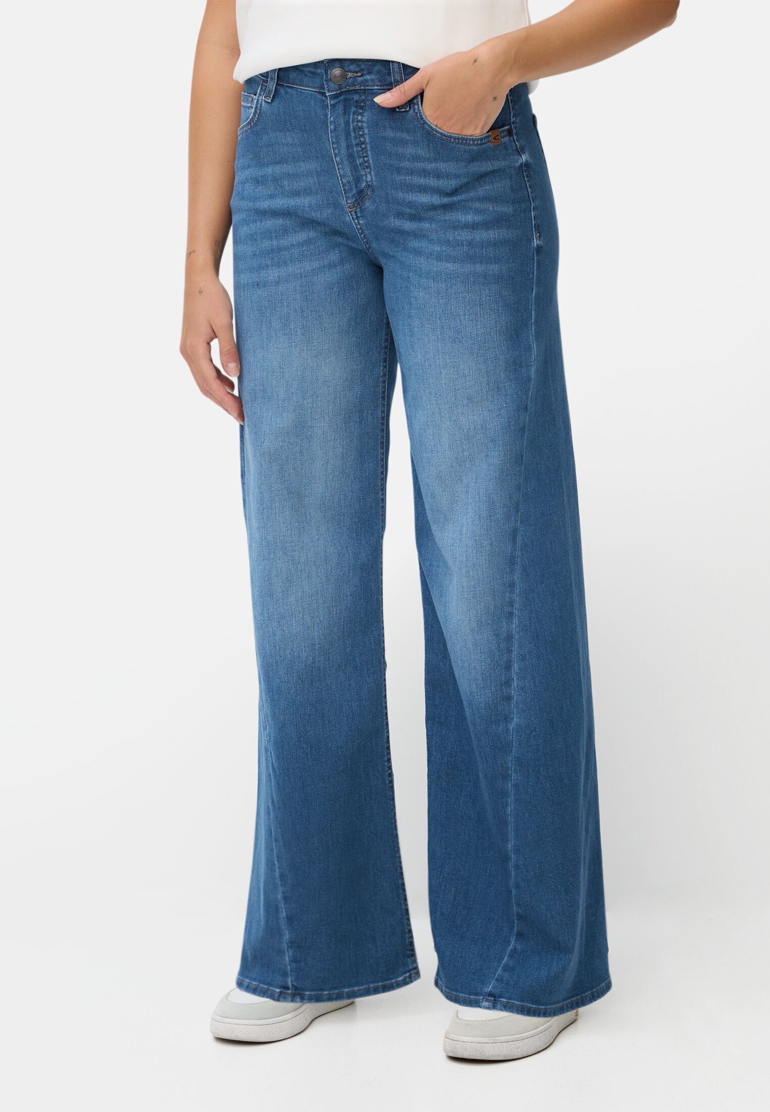 camel active 5-Pocket-Jeans mit weitem Bein Regular Fit