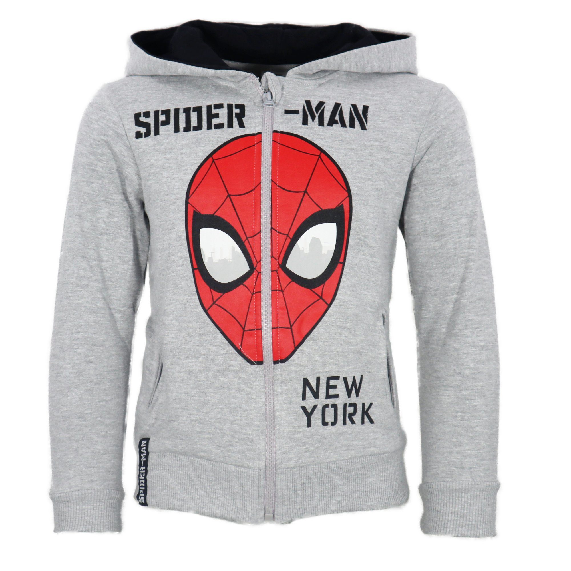 MARVEL Hoodie Marvel Spiderman Kinder Jungen Fleece Kapuzenpullover Jacke Gr. 104 bis 152