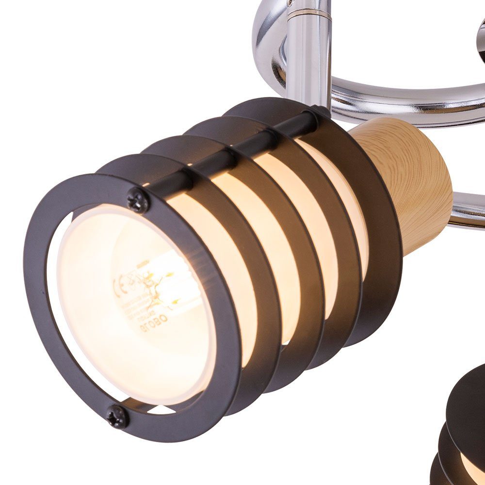 Decken Smarte Spot Holz Rondell dimmbar Leuchte LED-Leuchte, etc-shop Smart Lampe-