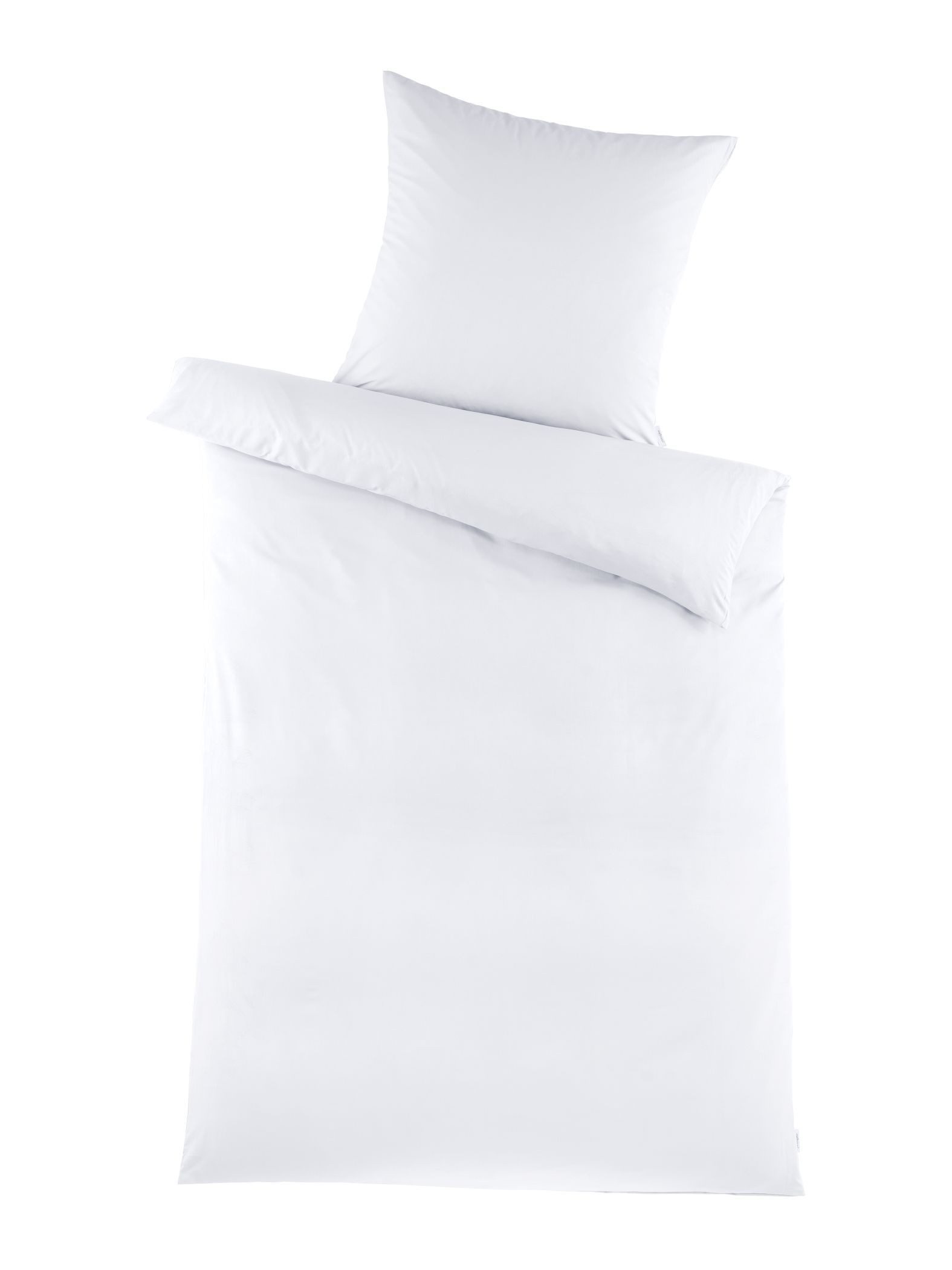 stofftraum Bettwäsche Set Mikrofaser 135x200 Design classic chic Reinweiss, Mikrofaser, 2 teilig, Sommer Geschenke Idee Frauen Männer weich sale Reißverschluss Partner