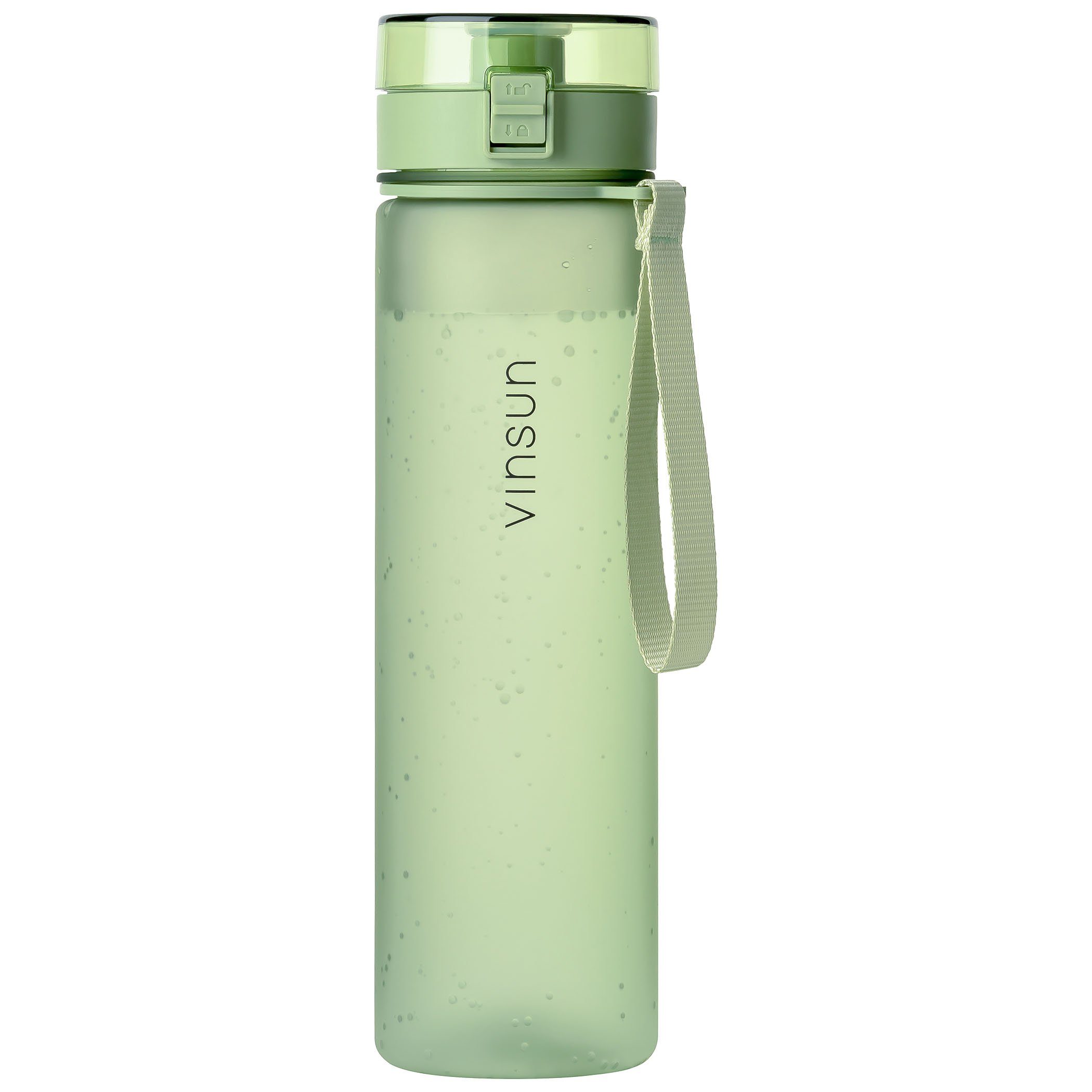Vinsun Trinkflasche Trinkflasche 1L, Kohlensäure geeignet, auslaufsicher - Hell Grün, BPA frei, Geruchs- und Geschmacksneutral, Kohlensäure, auslaufsicher