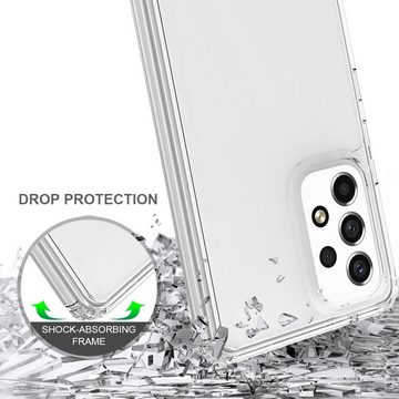 honju Smartphone-Hülle FIT Clear, [Samsung Galaxy A53 5G Hülle, Weicher TPU Rahmen & Rückseite aus Acrylglas, NFC kompatibel, Anti-Fingerabdruck Beschichtung, Vergilbungsbeständig] transparent