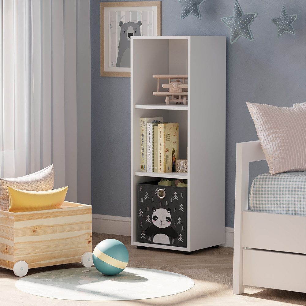 Vicco Bücherregal Estell, Weiß, 36.2 x 107.6 cm 3 Fächer günstig online kaufen