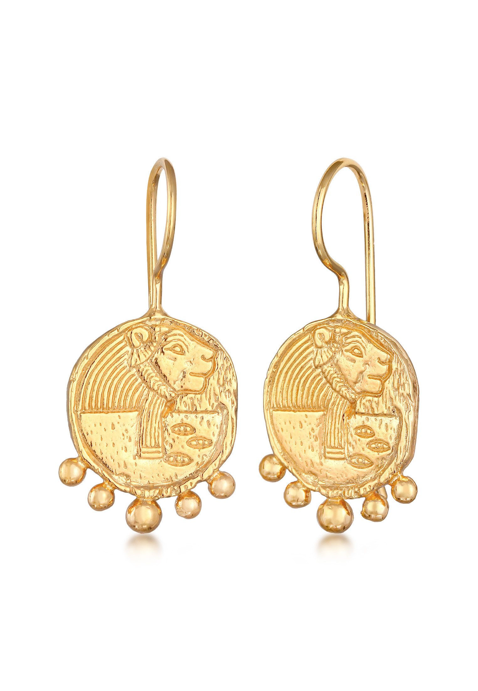 HAZE & GLORY Paar Ohrhänger Münze - Maahes 925 Silber, Münze