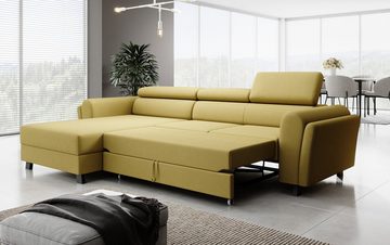 Luxusbetten24 Schlafsofa Designer Sofa Massimo, mit Stauraum und Schlaffunktion