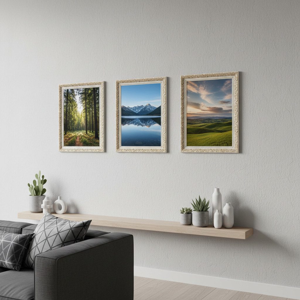 Victor (Zenith) Bilderrahmen Rubens, Bilderrahmen 20x20 cm Beige Gold, Bilderrahmen Barock, Antik