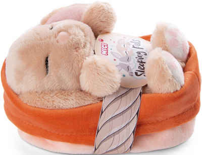 Nici Kuscheltier Sleeping Pets, Hase karamell, 12 cm, im Körbchen