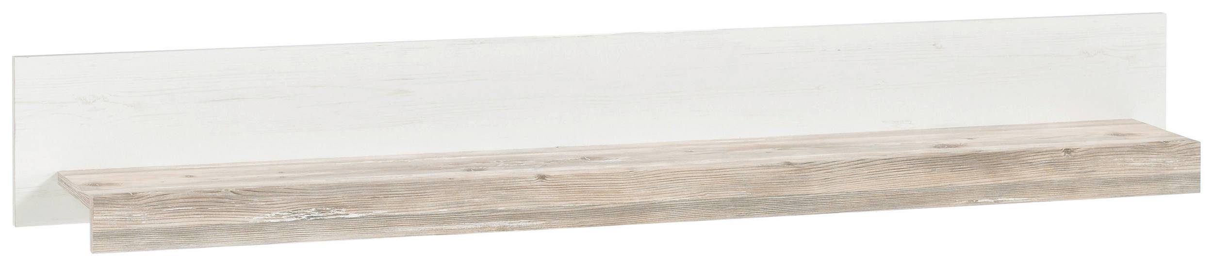 Stylefy Wandregal Samwell Pinie Weiß, Pinie, Wandregal, Wandschrank, mit Ablage, aus Holzwerkstoff, viel Stauraum, Landhausstil