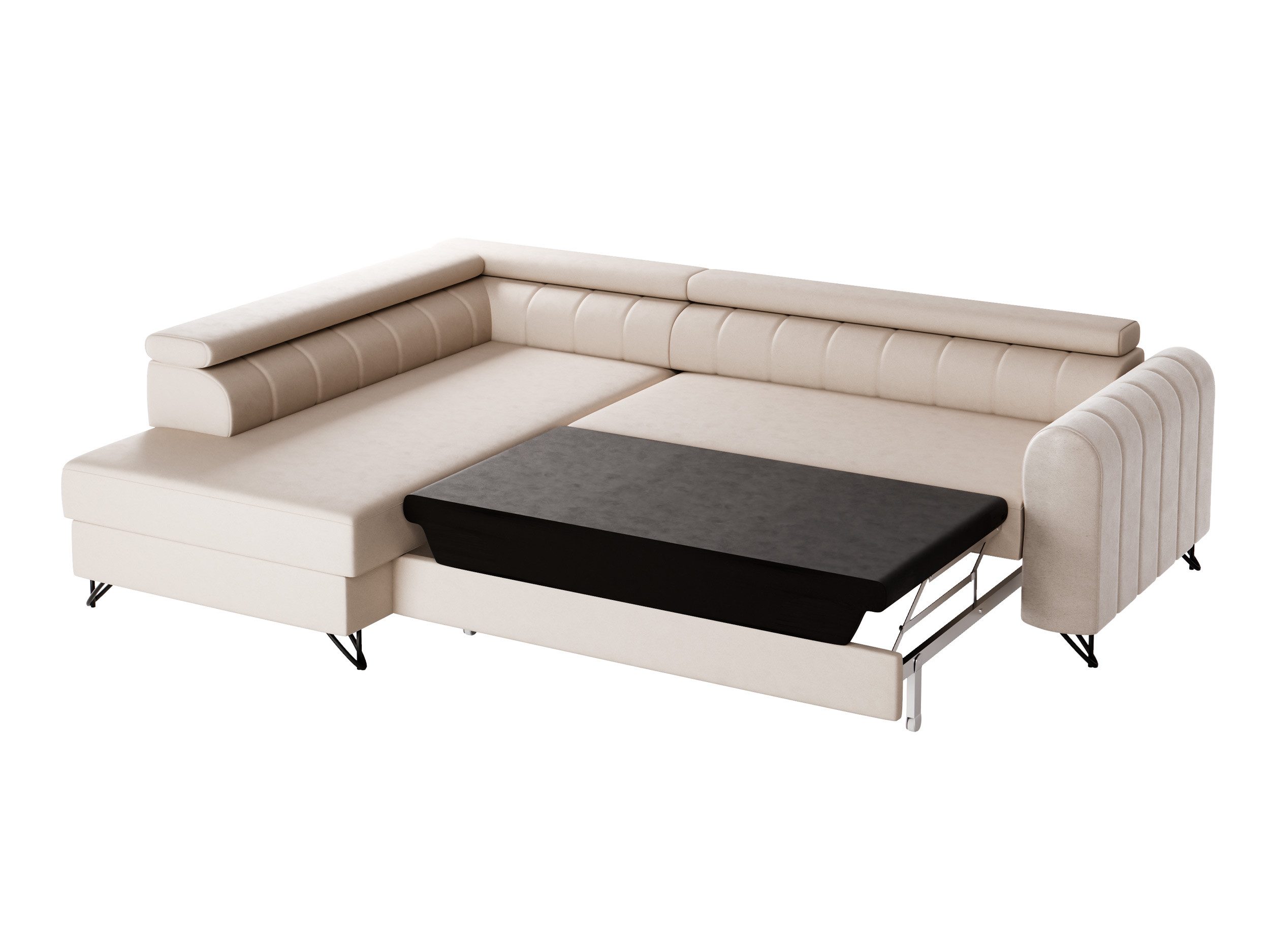 Sofnet Ecksofa Alice, mit Schlaffunktion und Bettkasten, Wohnlandschaft mit einstellbare Kopfstützen, Schlafsofa, L-form Couch