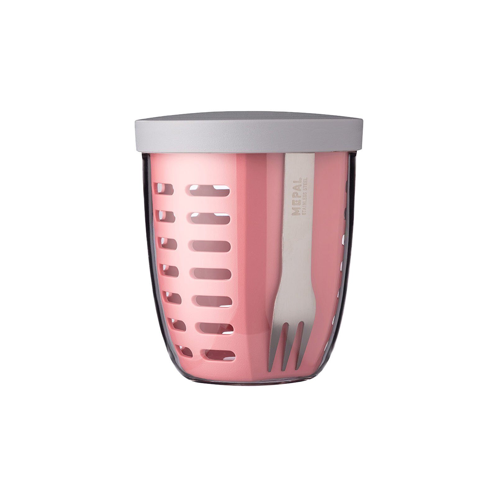 Mepal Lunchbox Nordic 600 ml, spülmaschinenfest (1-tlg), Fruitpot Ellipse Kunststoff, Pink
