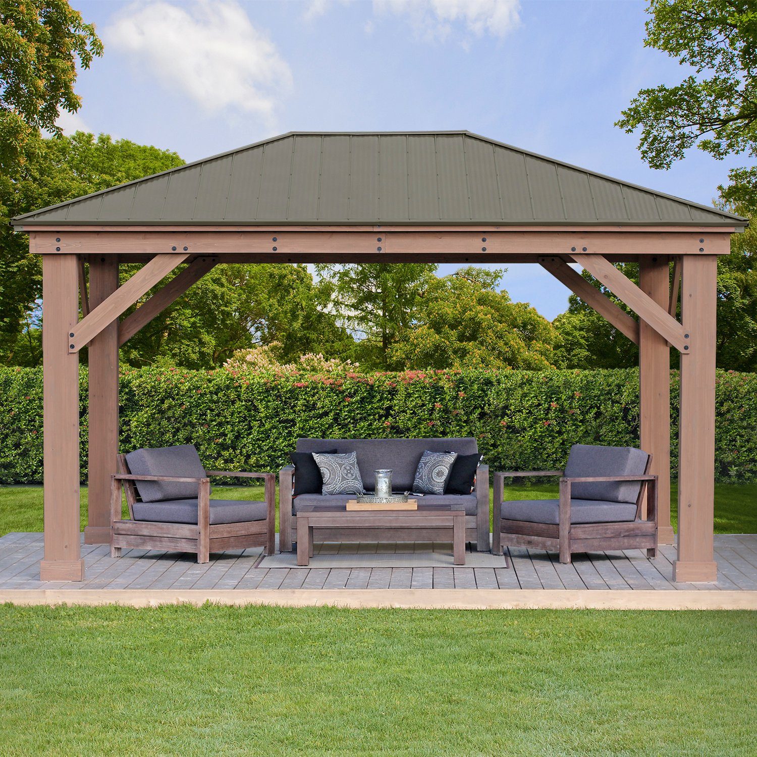 WESTMANN Holzpavillon Devon 12x16, BxT: 371x490 cm