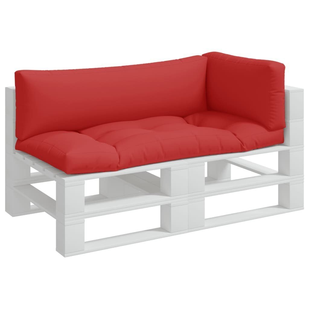 vidaXL Sitzauflage Palettenkissen 3-tlg. Rot Stoff, günstig online kaufen