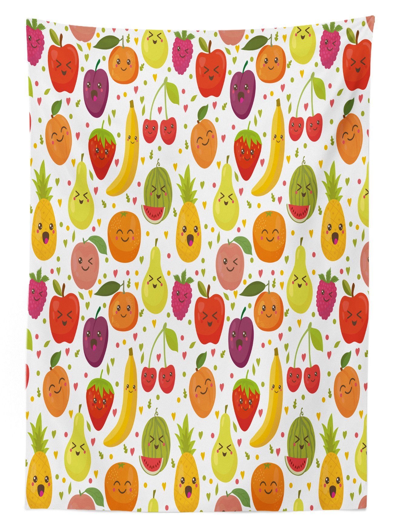 Abakuhaus Tischdecke Farbfest Waschbar Farben, Klare Bereich Banane Für geeignet den Kinder Früchte Theme Lächeln Außen