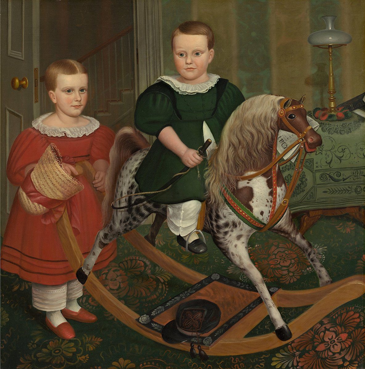 Kunstdruck The Hobby Horse Peckham Kinder Spielzeug Schaukelpferd Holz Mädchen B