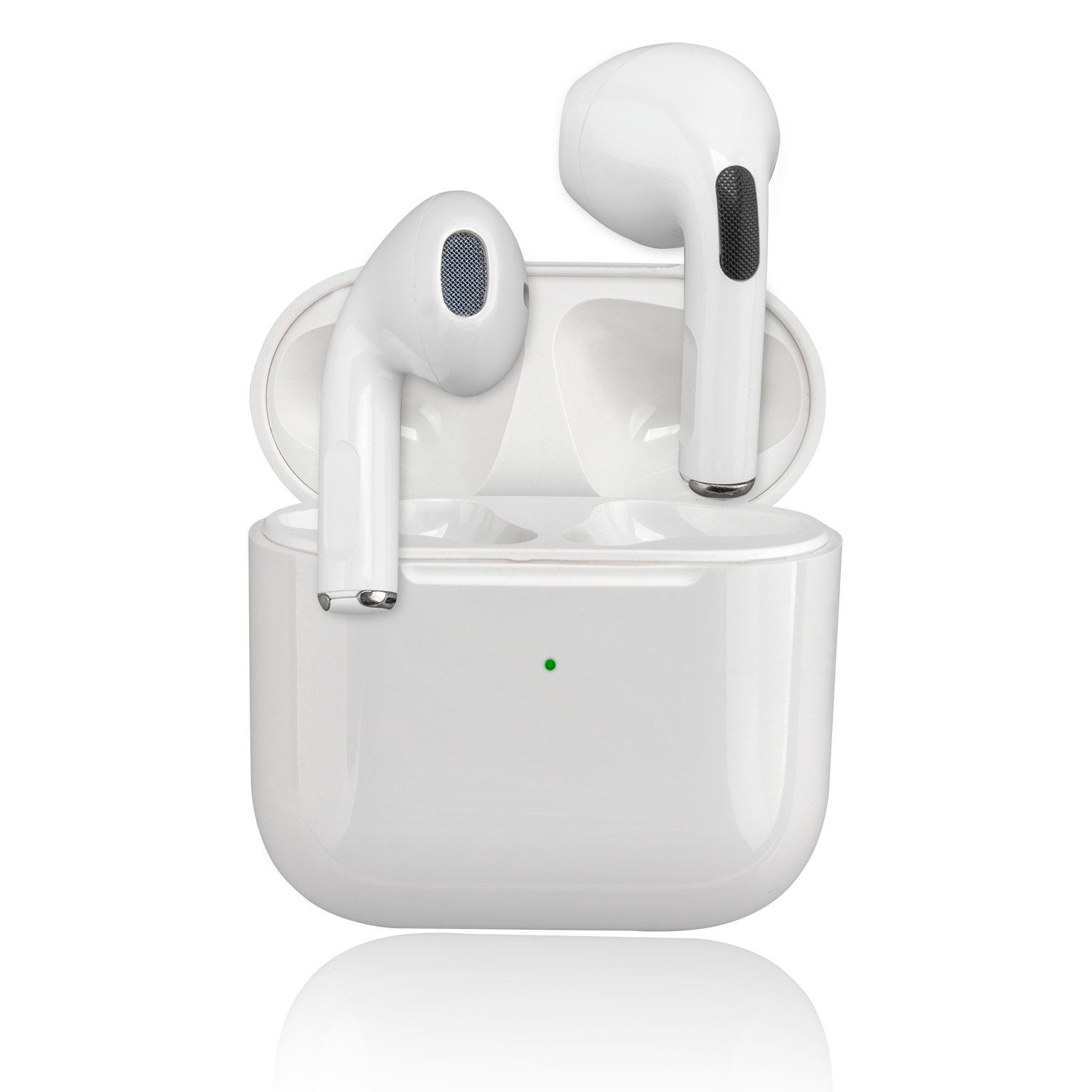 Aktionspreis 4smarts True Wireless Herstellergarantie) weiß höhenverstellbar, Jahre Headset 3 Stereo SkyPods Headset (Sprachsteuerung, Siri, Google Assistant, Pro Bluetooth