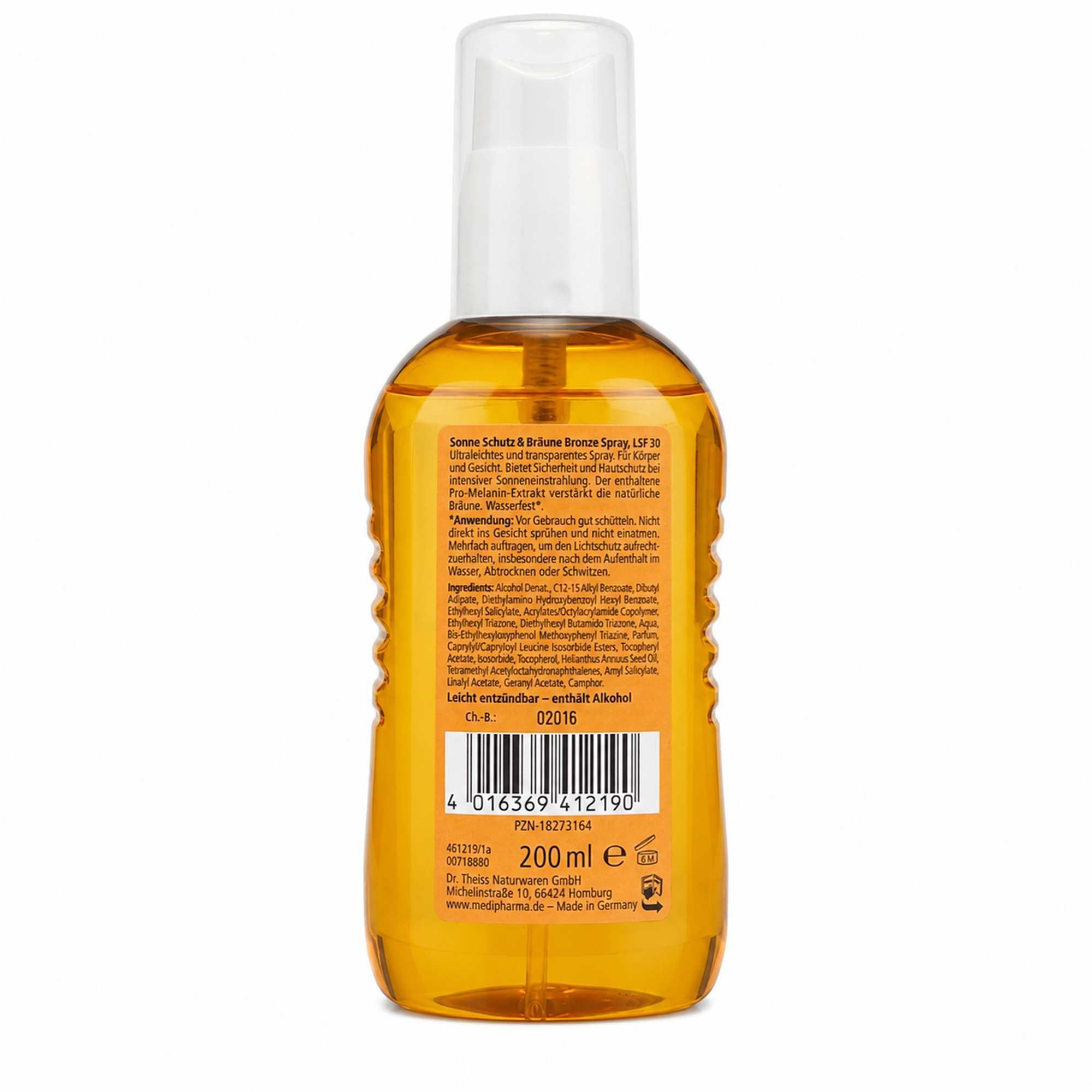 Dr. Theiss Naturwaren GmbH Sonnenschutzspray SONNE Schutz & Bräune Spray bronze LSF 30 200ml
