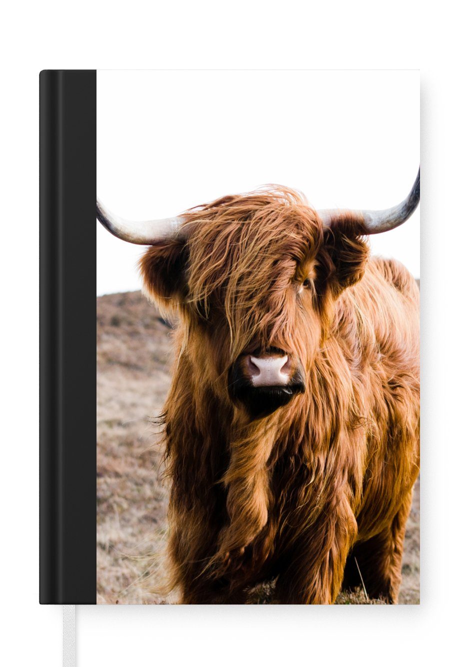 Journal, Braun Schottische Haushaltsbuch Natur, Landschaft - Merkzettel, A5, MuchoWow 98 - Highlander Kuh Tagebuch, - - Notizbuch Seiten, - Tiere Notizheft,