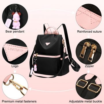 AquaBreeze Cityrucksack Rucksack damen klein Anti diebstahl (1-tlg., Aus pu Leder schultertasche Handtasche cityrucksack), Für frauen mädchen elegant für Reise Freizeit Einkauf Arbeit