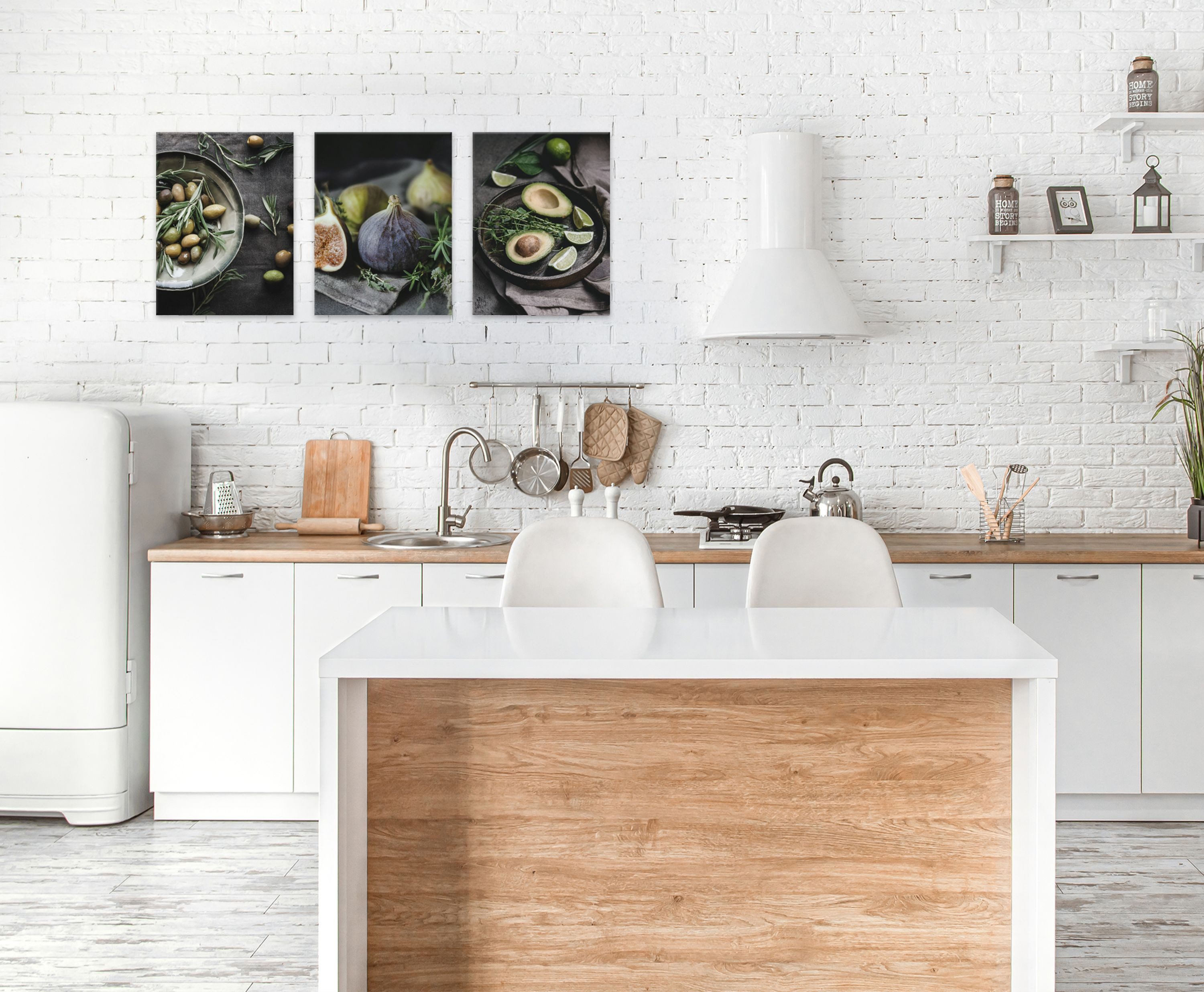 artissimo Mehrteilige Bilder Bilderset 3er-Set, Deko Küche, Küchendeko Wand günstig online kaufen