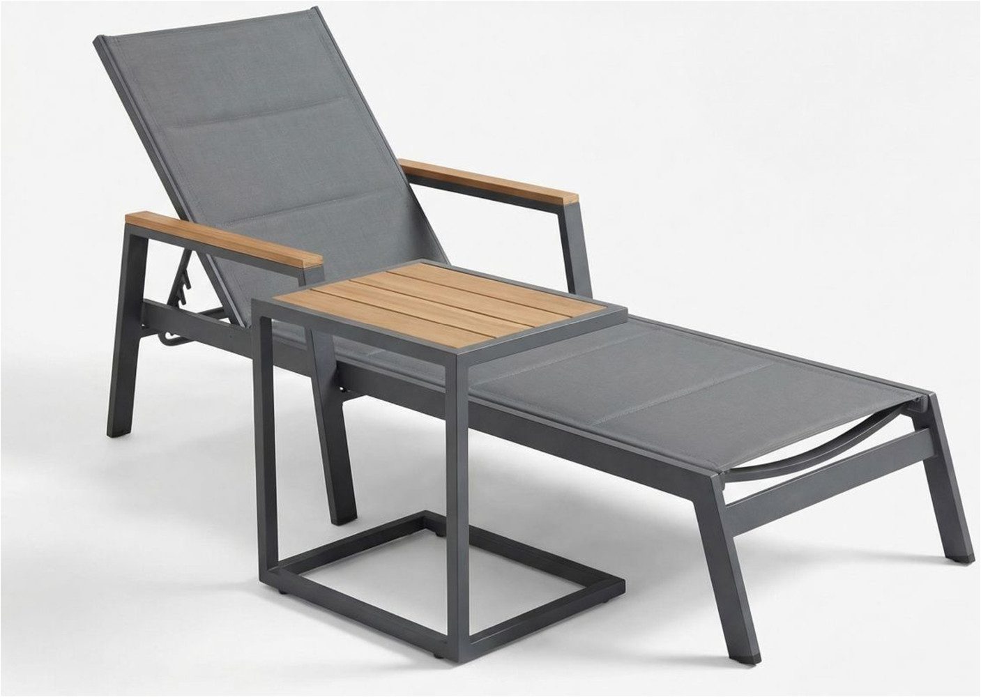Ambiente Haus Gartenlounge-Sessel Premium Alumiium Gartenliege (1-St)