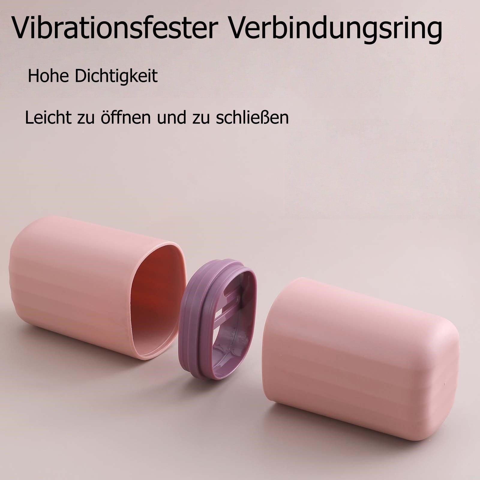 FOUORTUNATE-BEE Zahnputzbecher 3-in-1 Reise-Zahnbürstenbox mit Bechern – Tragbarer Waschbecher, Reise-Zahnputzset mit Becher – Kompakte Aufbewahrung für unterwe – Bild 5 von 5