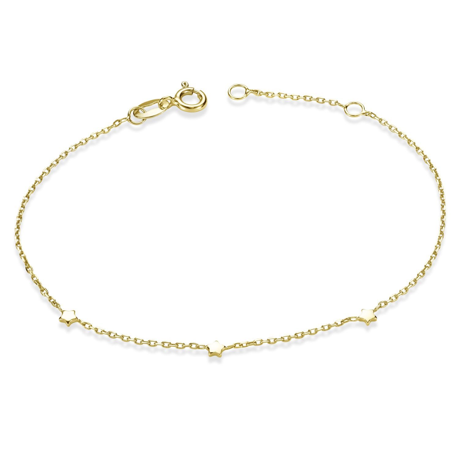 Armkette Sterne / Sternchen Gold filigran SA-99