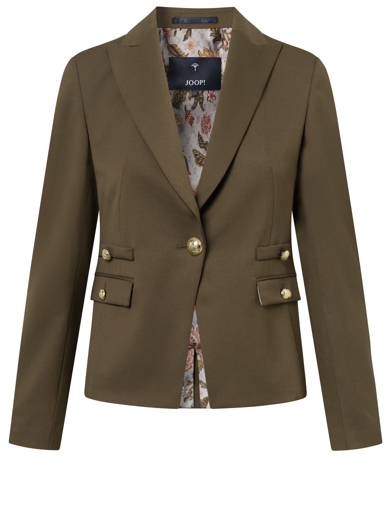 JOOP! Jackenblazer mit Metallic-Logo-Knöpfen (1-tlg)