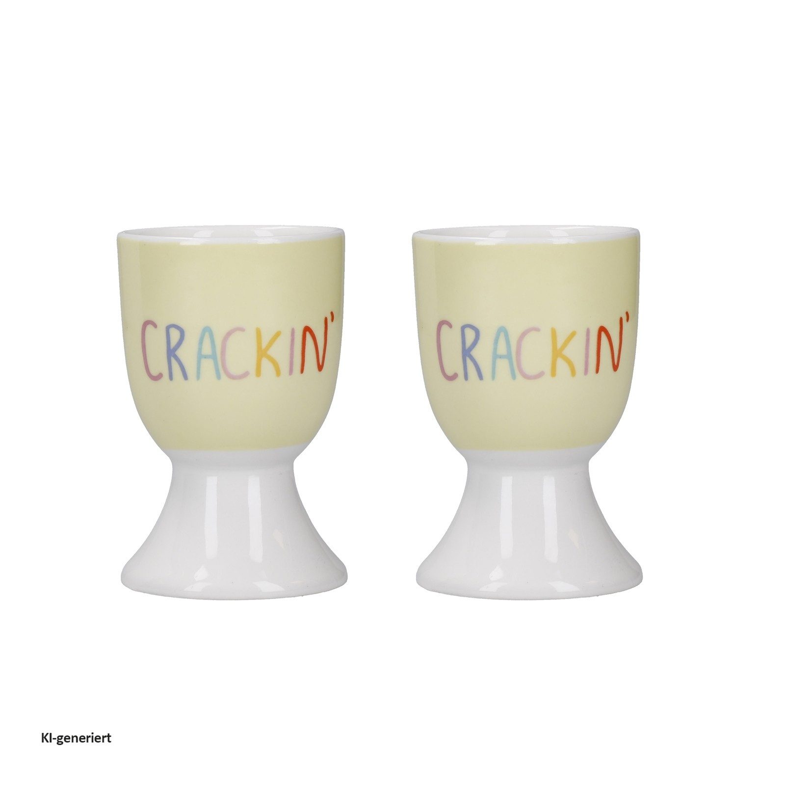 Neuetischkultur Eierbecher Eierbecher Porzellan 2er-Set CRACKIN', (Set, 2-tlg., 2 Eierbecher)