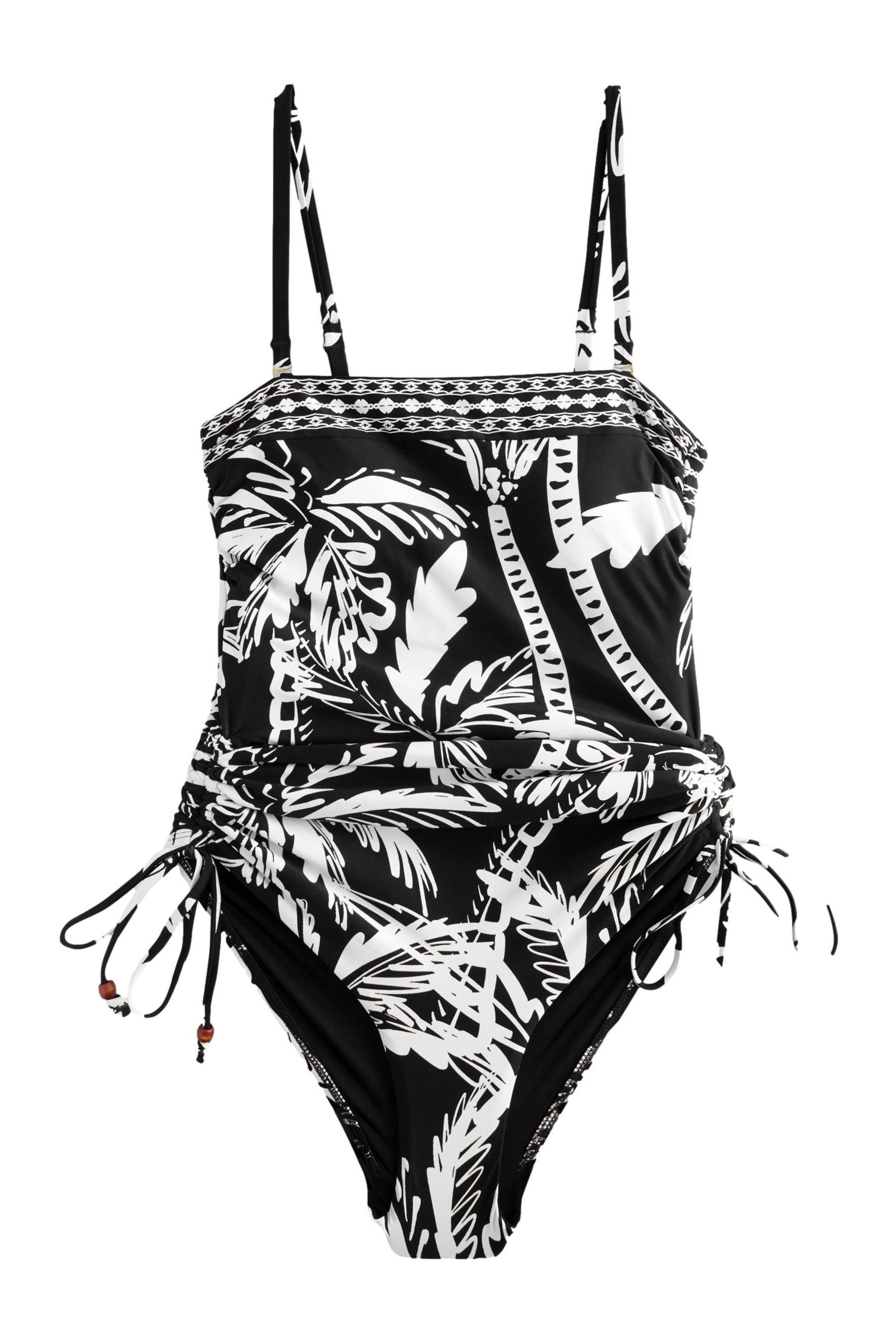 Next Badeanzug Bauchformender Bandeau-Badeanzug mit Beinrüschen (1-St) günstig online kaufen