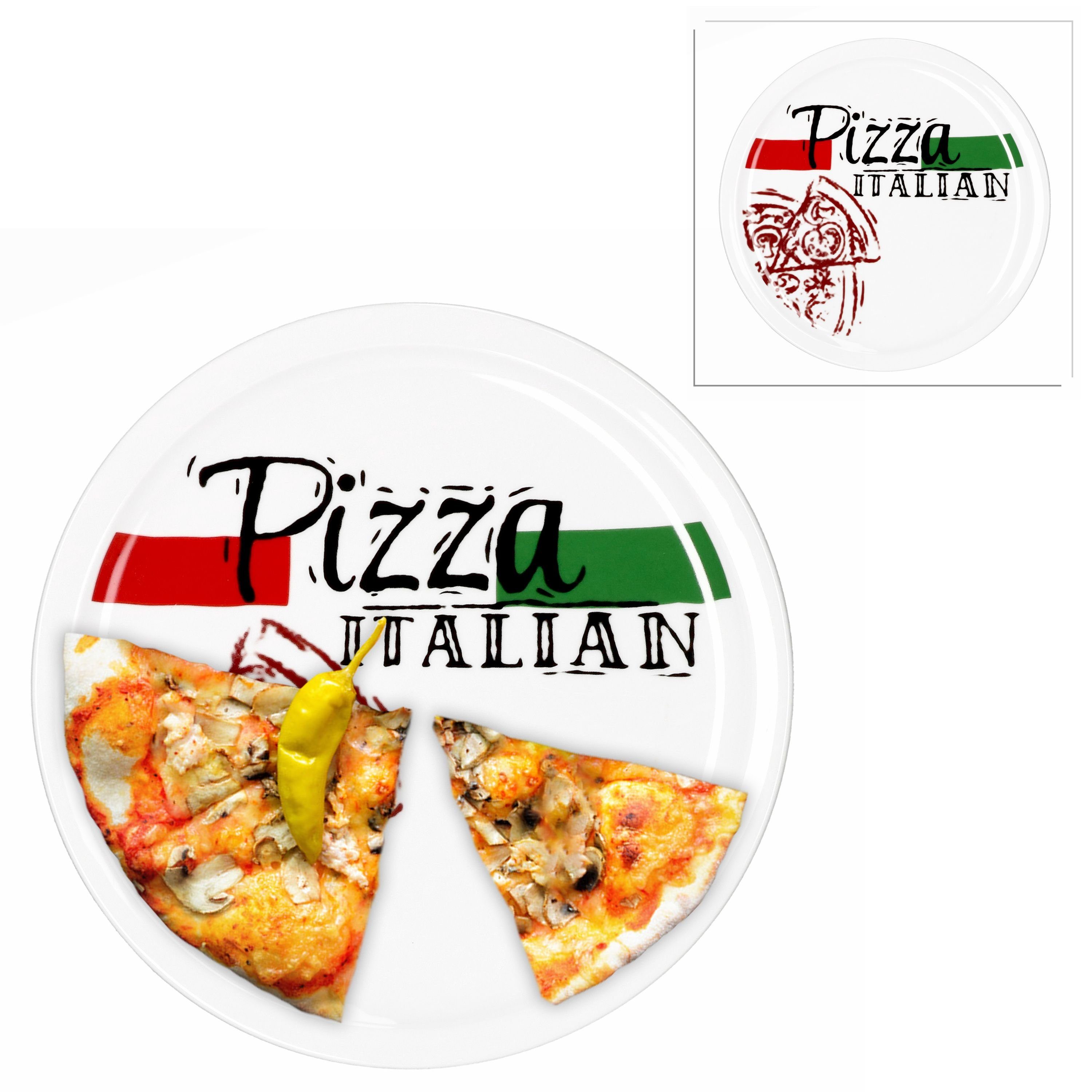 Pizzateller MamboCat Set Pizza Italian 2er Pizzateller 28cm