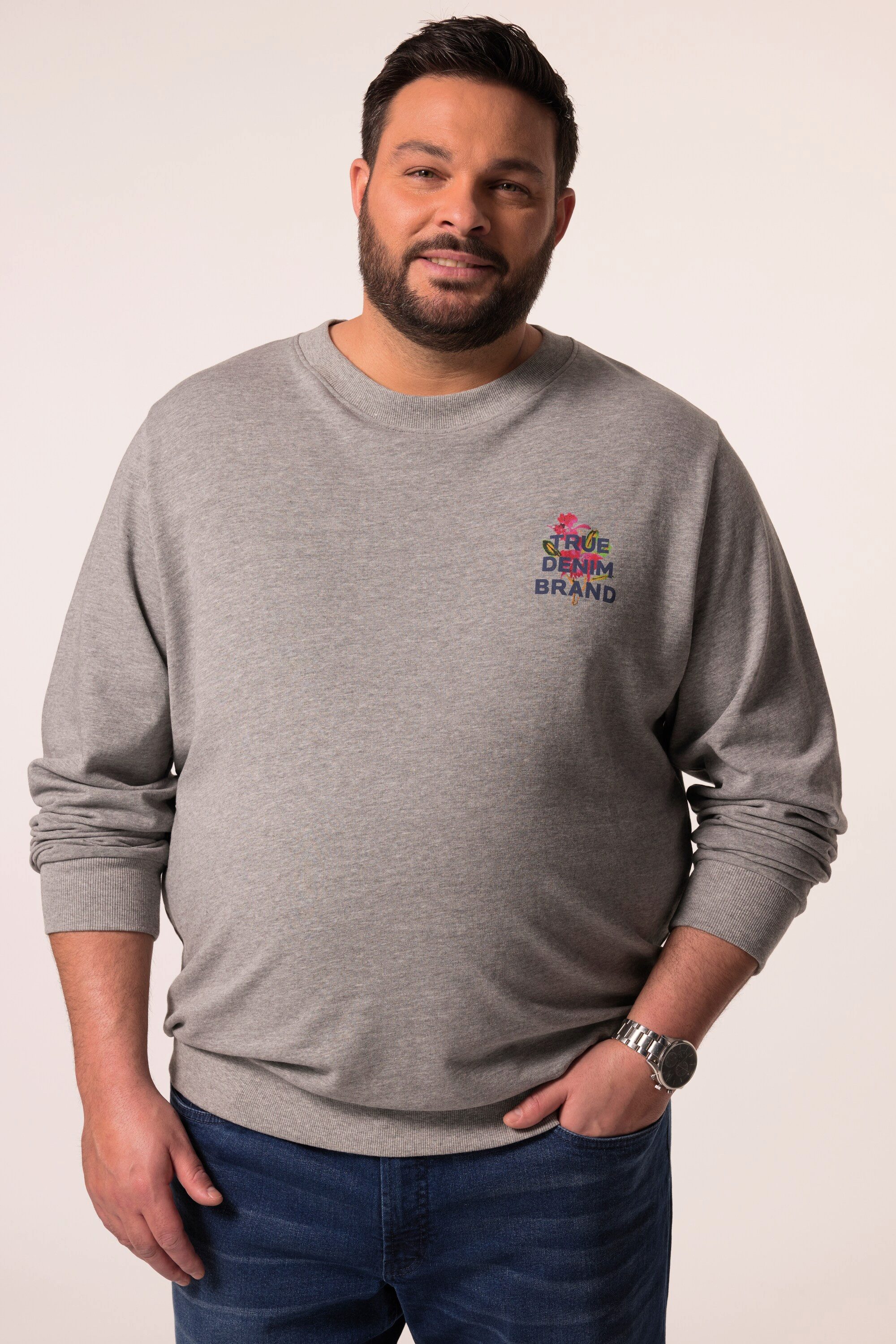 Men Plus Sweatshirt Sweatshirt Rückenprint