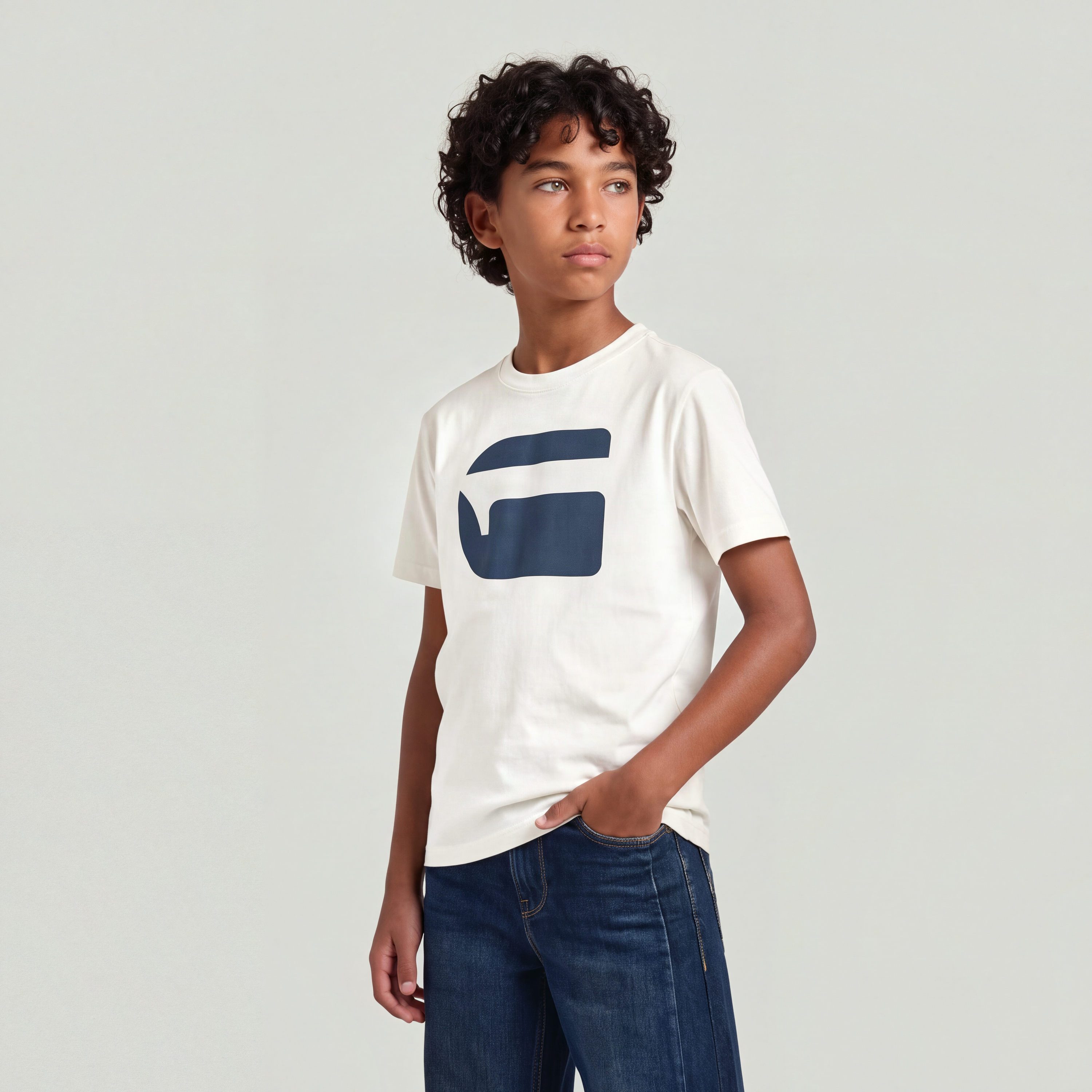G-STAR T-Shirt KIDS, OVERSIZED R T SS mit Logo-Print, Baumwolljersey