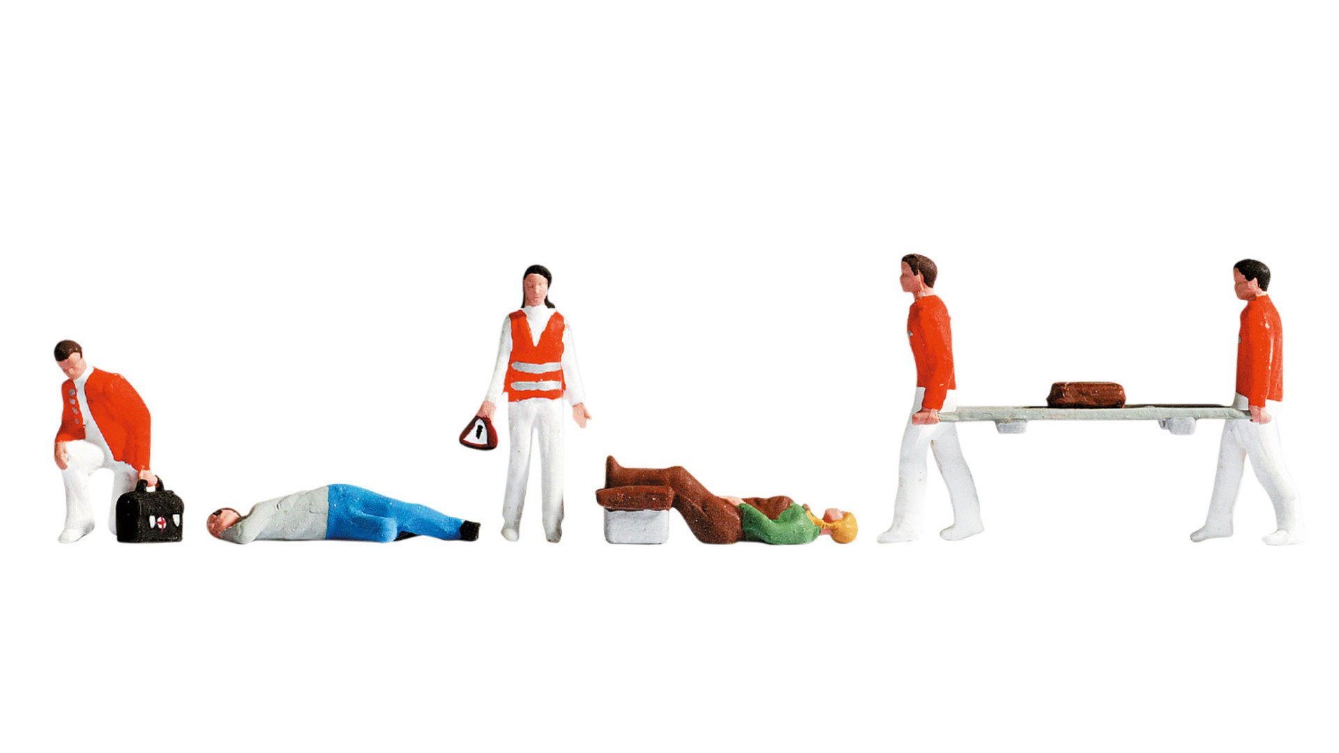 NOCH Dekofigur NOCH® Sanitäter Set, Rettungspersonal mit Unfallop