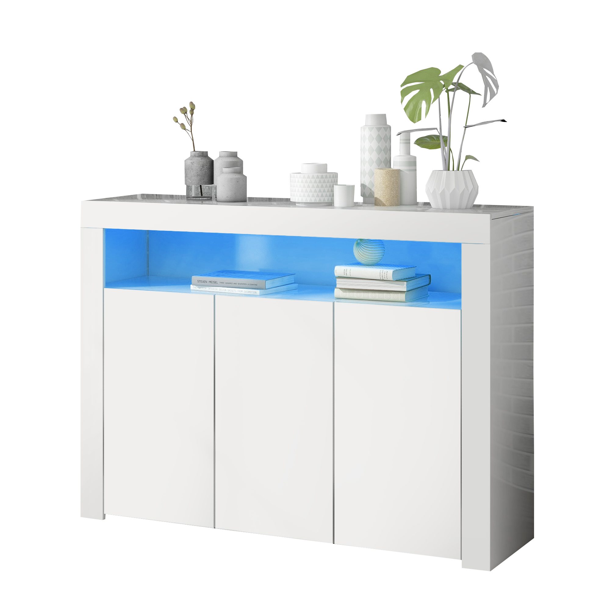 OKWISH Sideboard Kommodenschrank mit  LED Beleuchtung günstig online kaufen