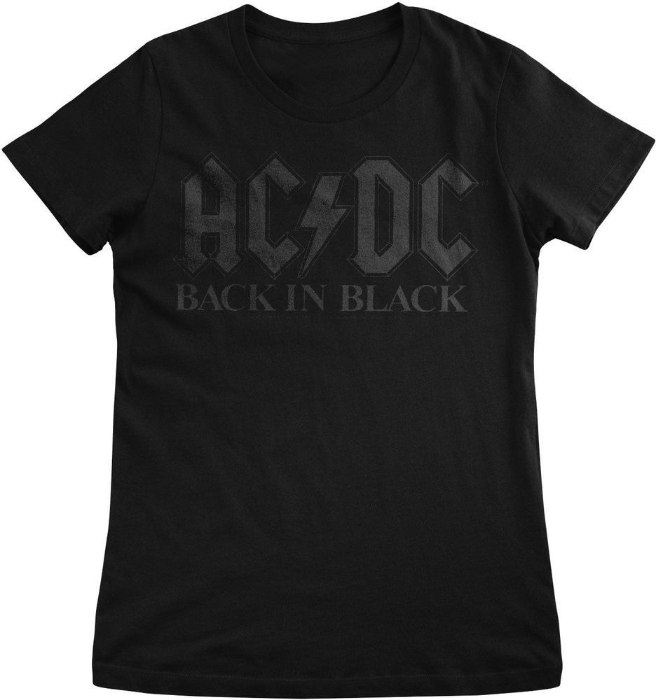 AC/DC T-Shirt Back In Black Girly Tee