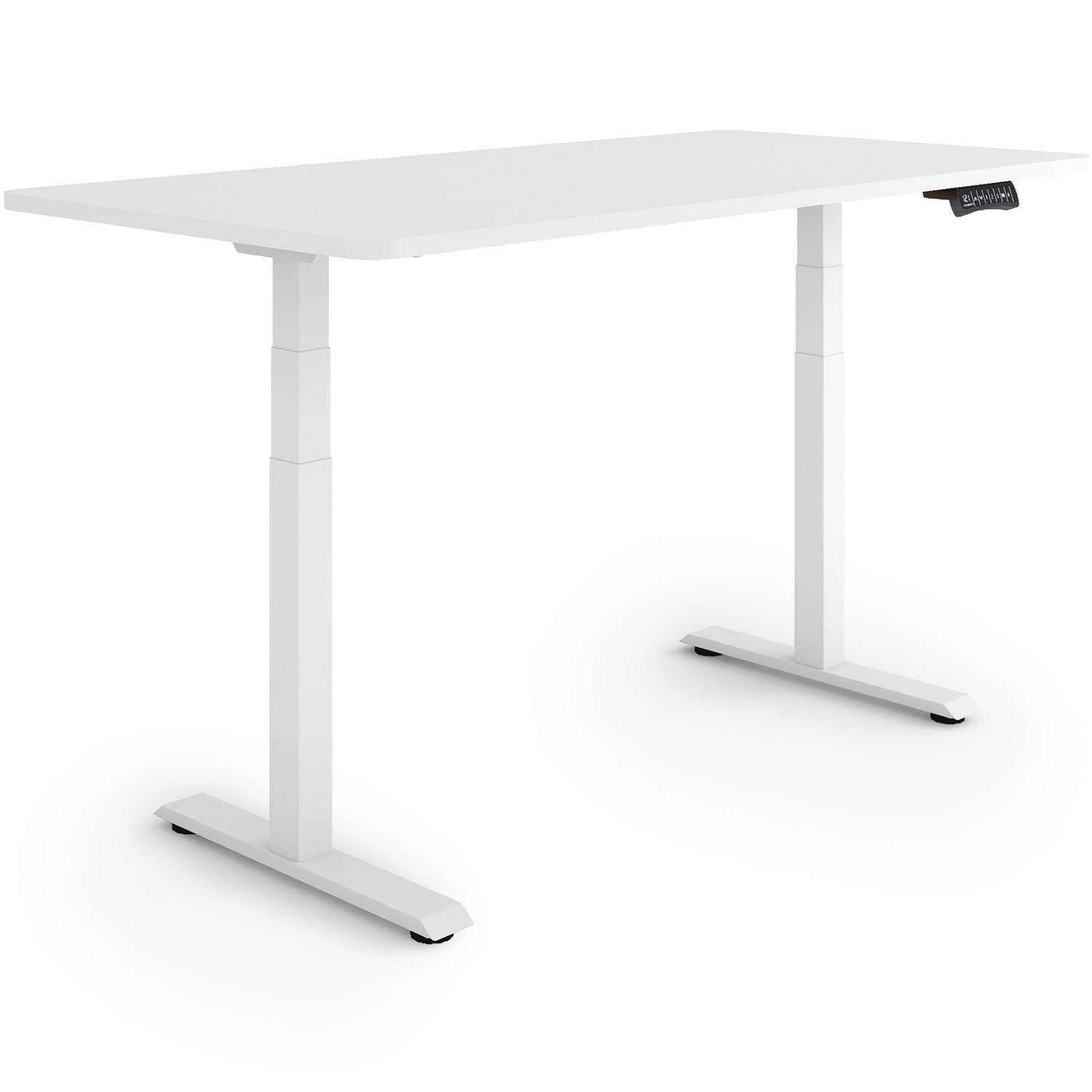 ESMART Tischplatte: 140 x Germany, - cm 70 Rahmen: Schreibtisch Weiß / 60,5 125,5 ESMART Weiß cm Höhe: