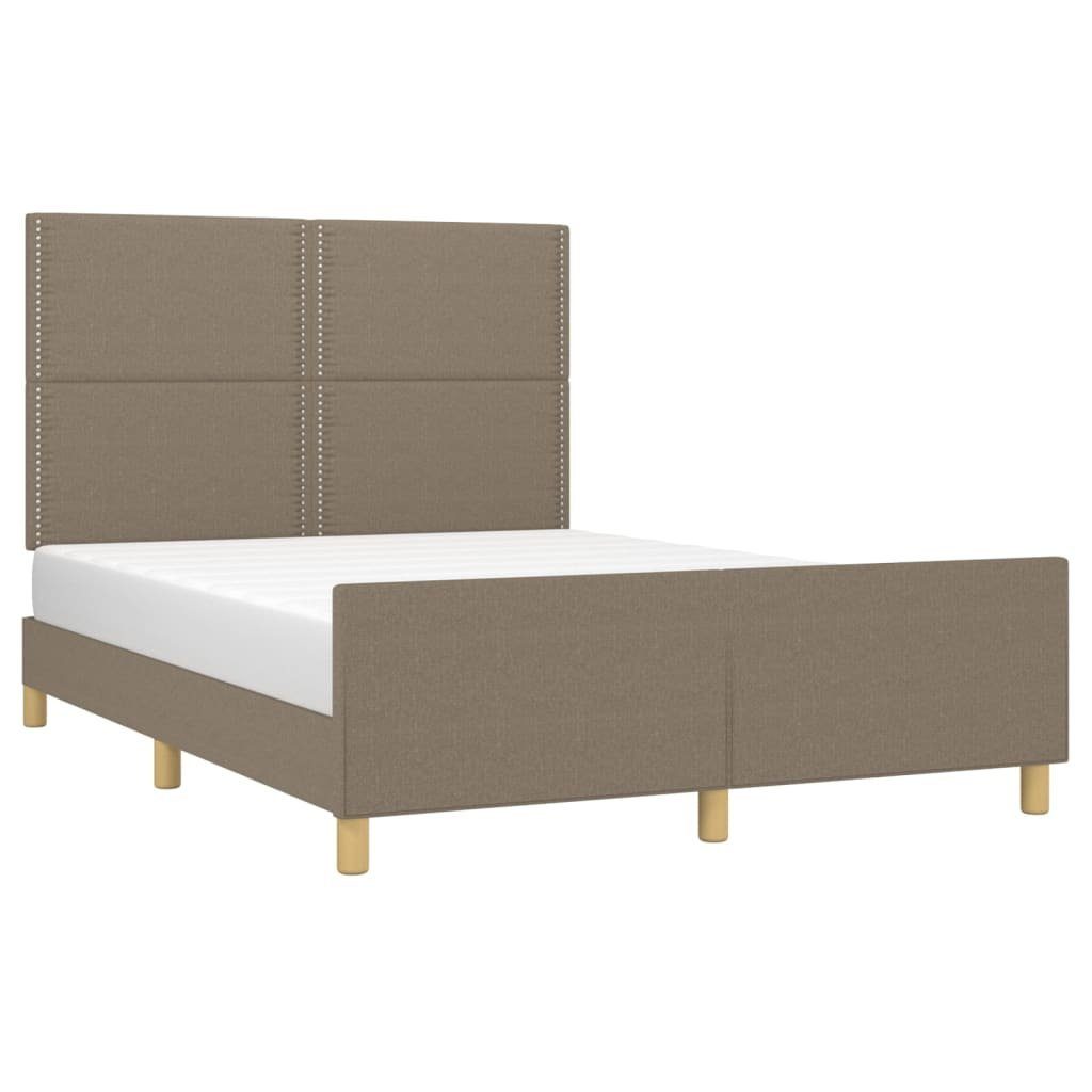 vidaXL Bett Bettgestell ohne Matratze Taupe günstig online kaufen