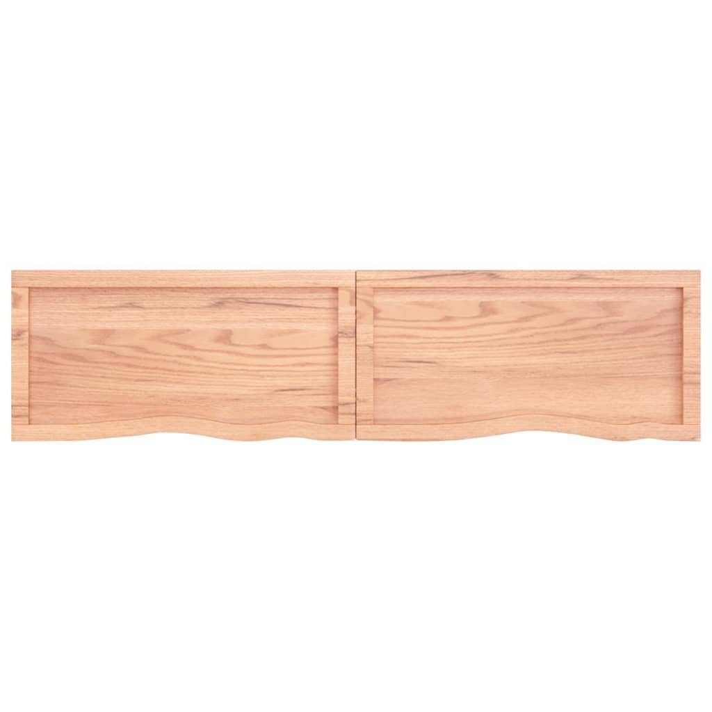 Eiche Hellbraun Tischplatte Massivholz 160x40x(2-4)cm furnicato Behandelt