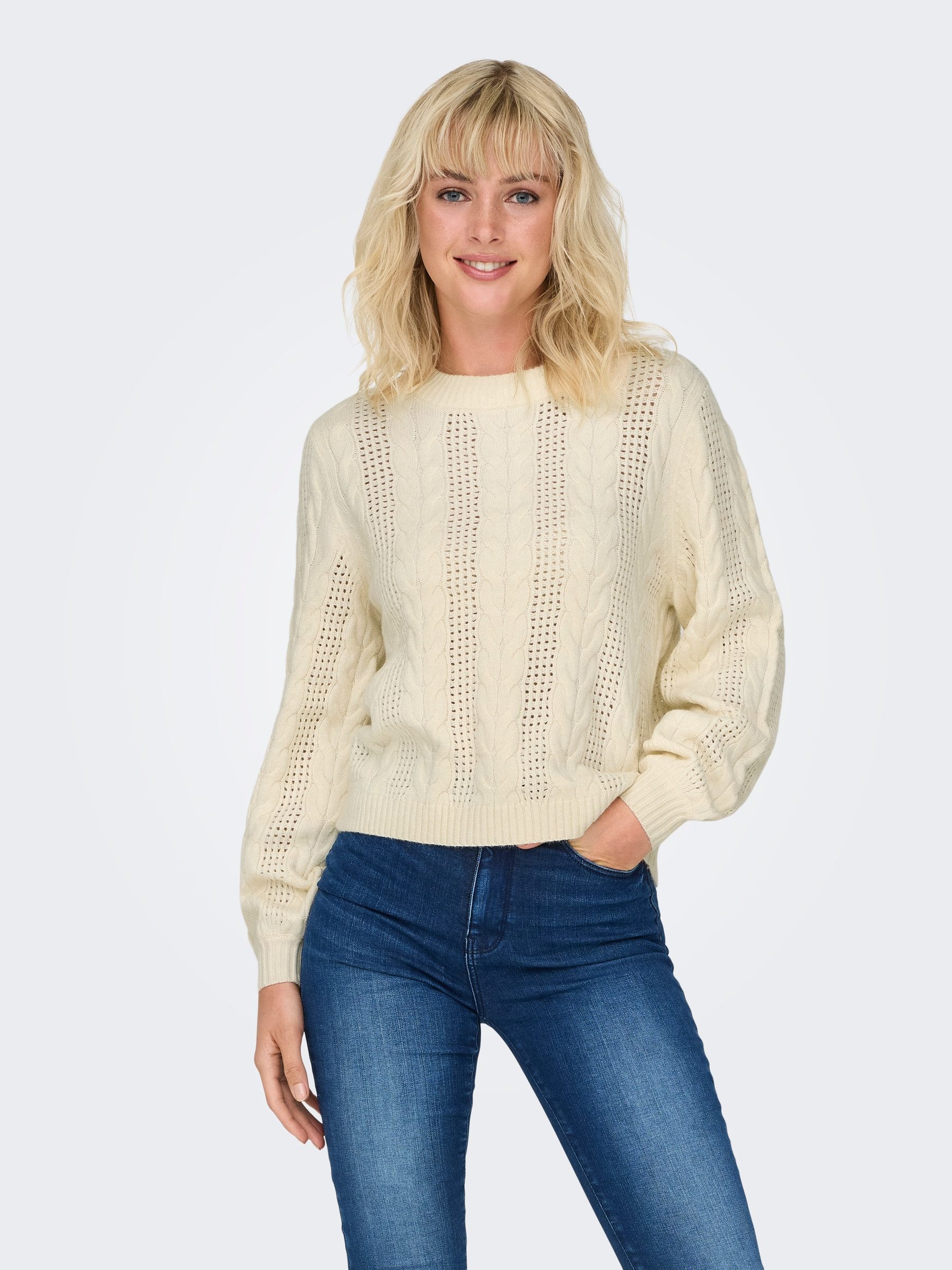 ONLY Strickpullover Strick Rundhals Langarm regular günstig online kaufen