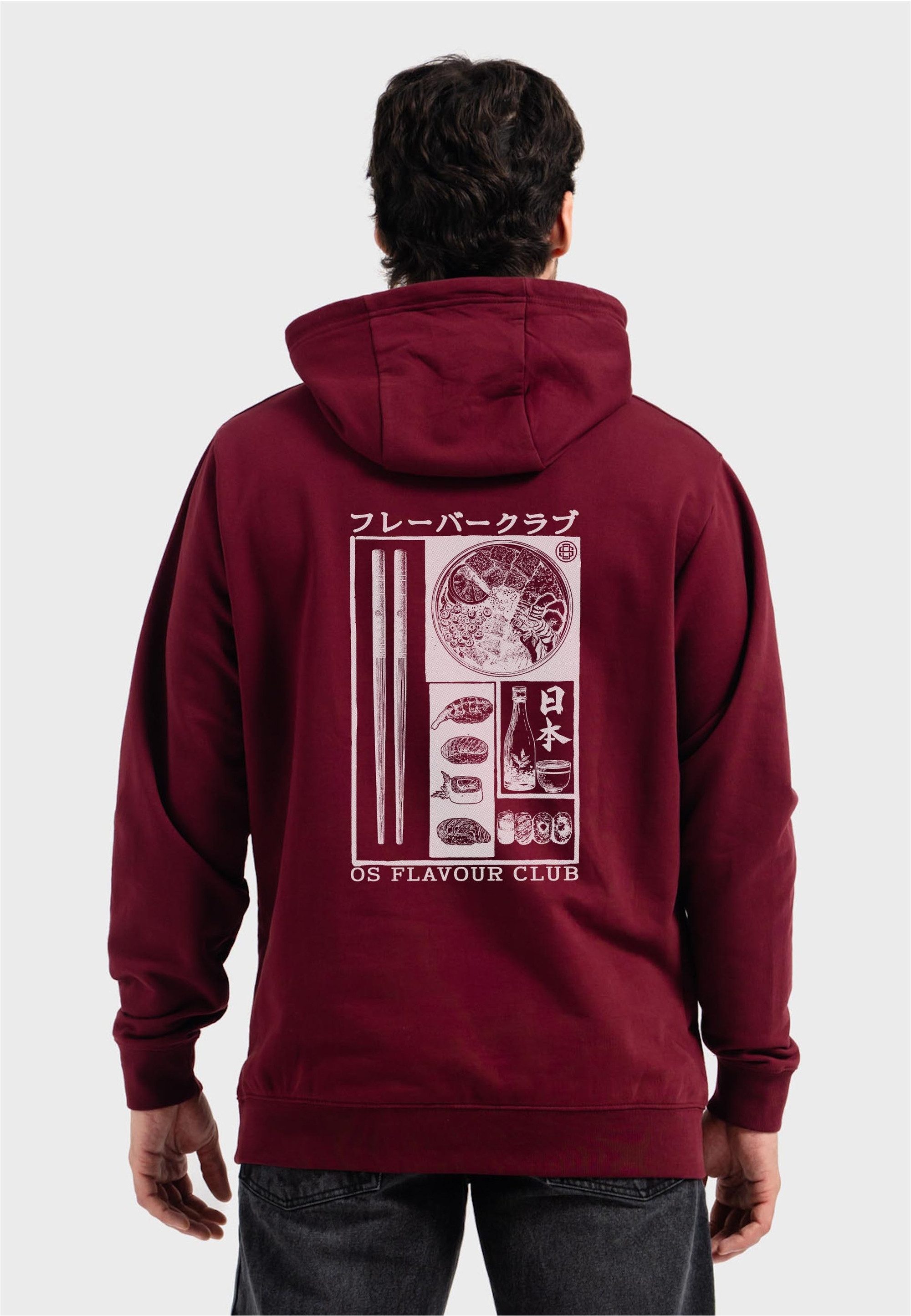 Oldskull Kapuzensweatshirt Asian Flavour Club Umami Graphic mit fernöstlichem Motivprint