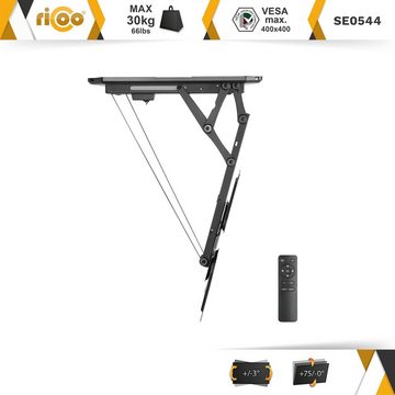 RICOO SE0544 TV-Deckenhalterung, (bis 55 Zoll, Fernseher Halter elektrisch motorisiert neigbar universal VESA 400x400)