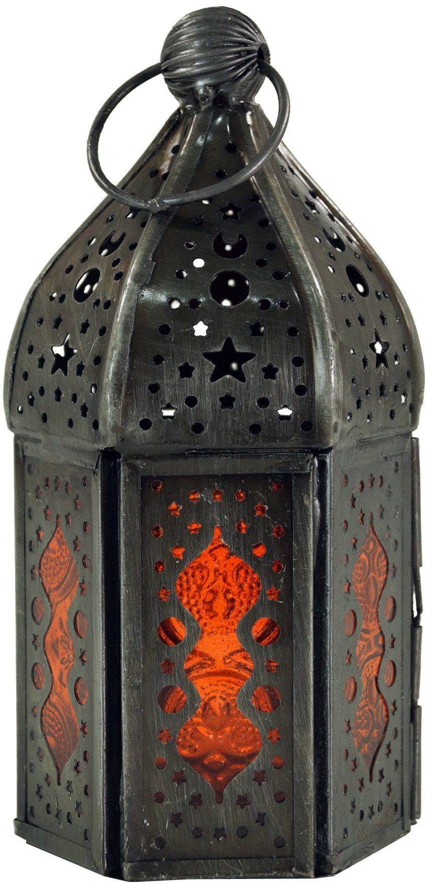 Guru-Shop Laterne Orientalische Metall/Glas Laterne in..