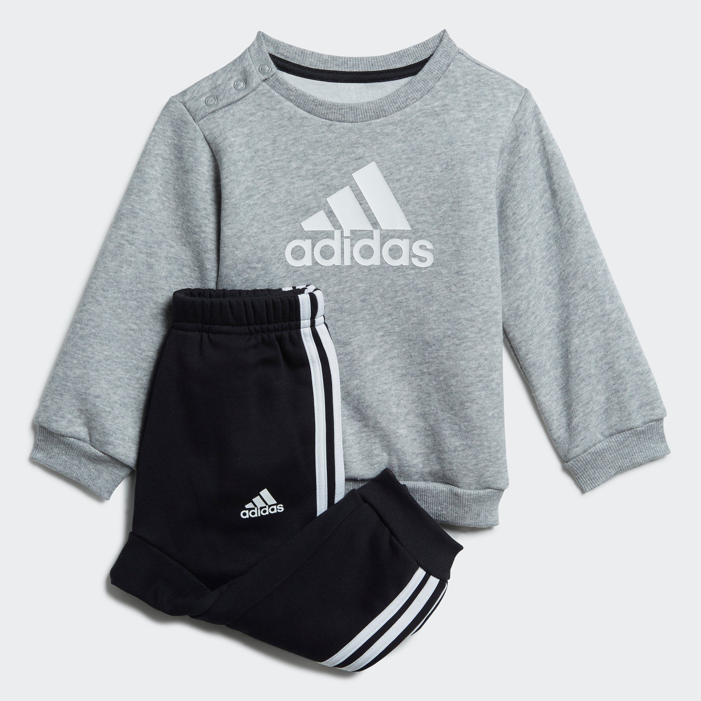 adidas Sportswear Trainingsanzug I BOS LOGO JOG (Set, 2-tlg) Medium Grey Heather / White