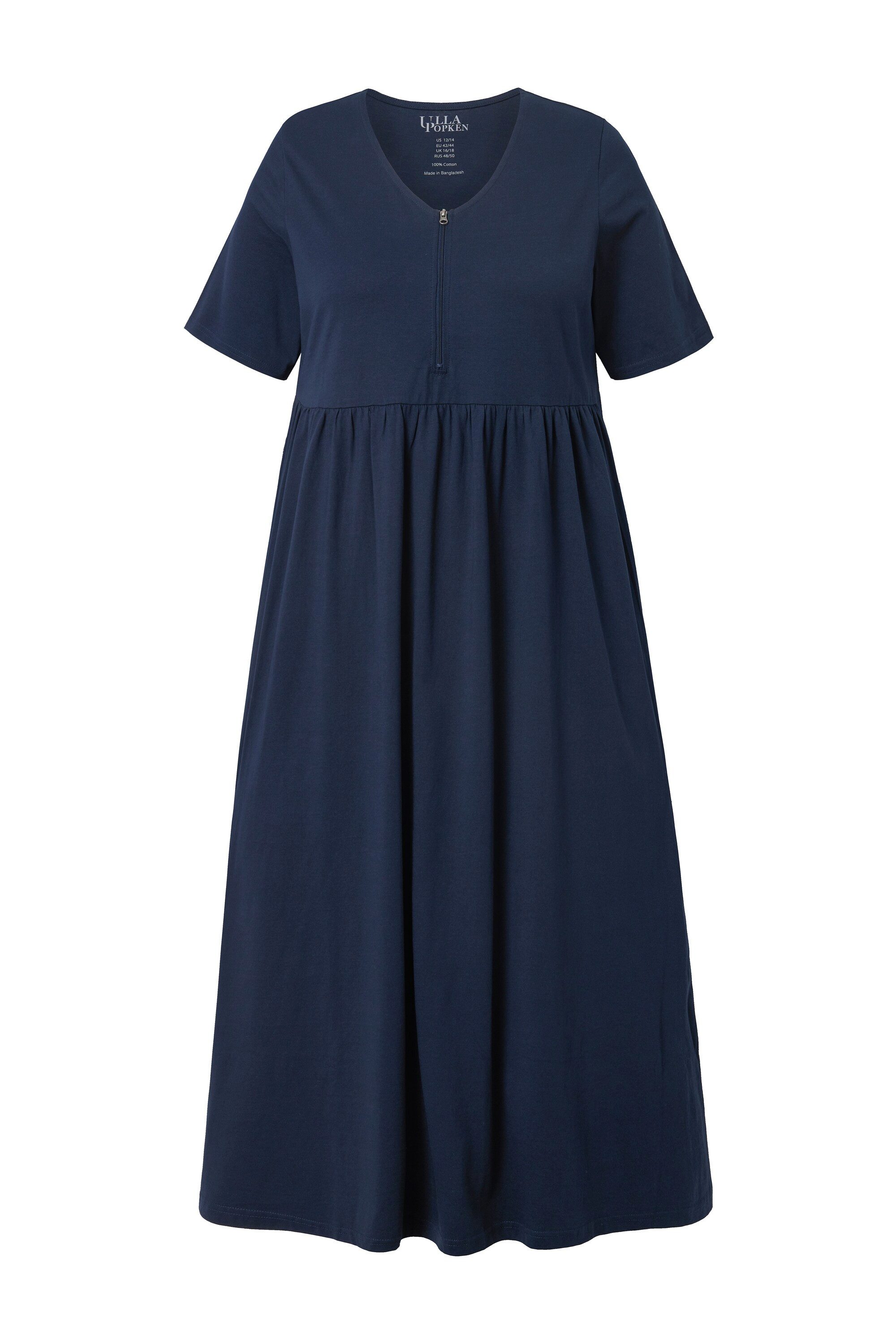 Ulla Popken Maxikleid Maxikleid A-Linie Zipper günstig online kaufen