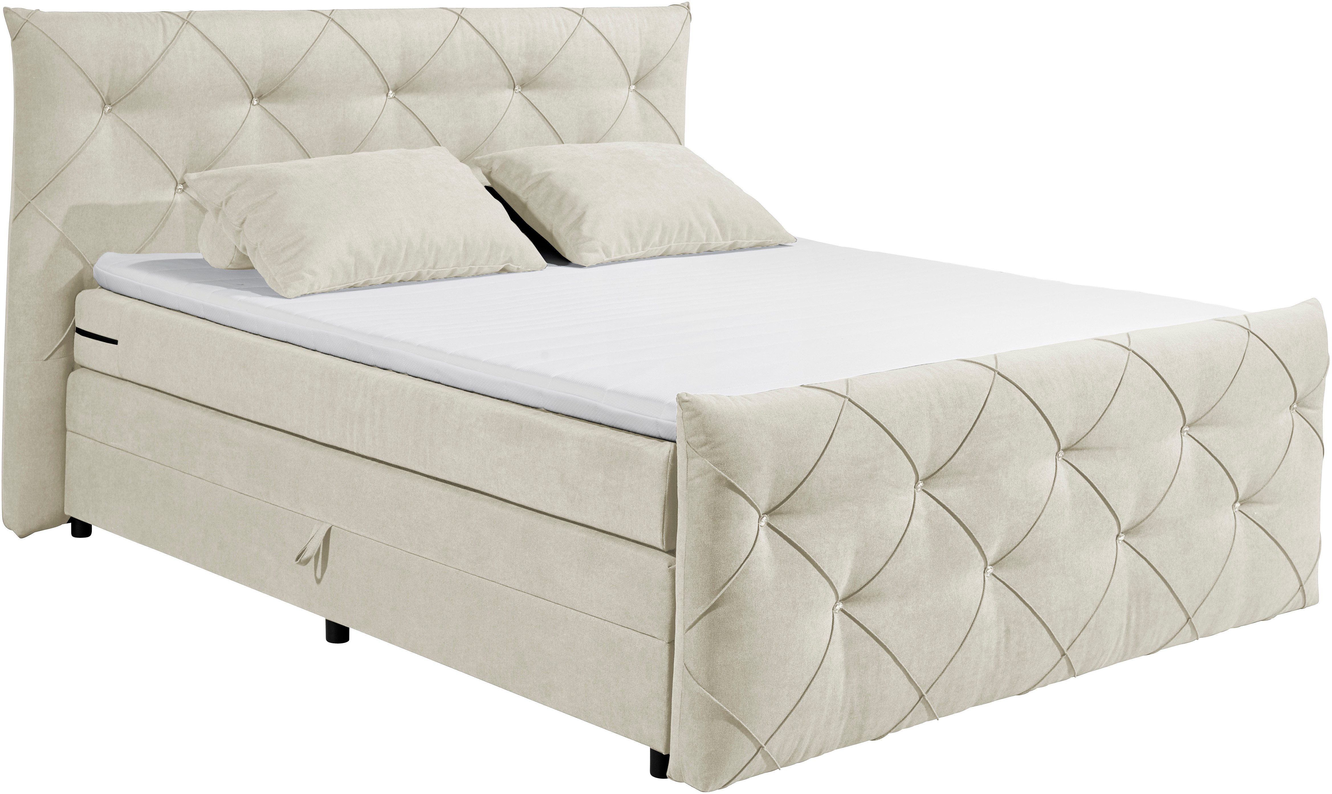 ED EXCITING DESIGN Boxspringbett Villano, mit günstig online kaufen